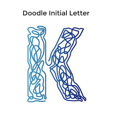 premium vector doodle letter font