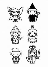 Coloriage Contes Personnages Fairy Tale Characters Coloring Eventyr Figurer Kleurplaat Fargelegge Märchenfiguren Bilde Fées Malvorlage Cuento Figuras Dessin Colorear Para sketch template