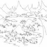 Gebirge Berg sketch template