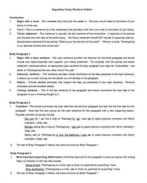 essay outline template  word  format
