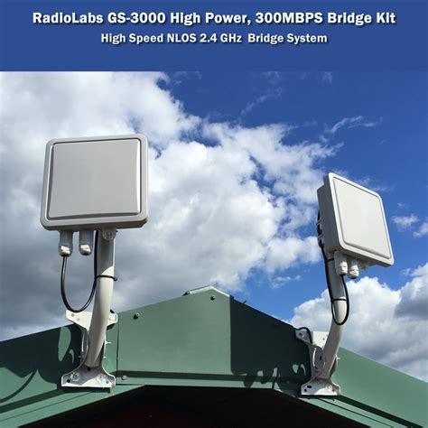 long range wireless bridge kit  mbps nlos radiolabs