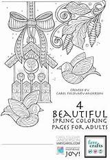 Coloring Pages Spring Adults Beautiful Adult Flowers Books Printable Pdf Favecrafts Downloads Flower Ebooks Colouring Book Craft Kids Color Sheets sketch template