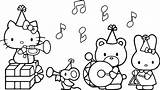 Kitty Hello Coloring Pages Printable Birthday Music Concert Colouring Kids Ballerina Color Coloringpagesonly Sanrio Print Online Song Band Categories Cartoon sketch template