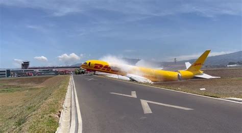video  dhl boeing  severe runway excursion revealed