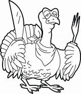 Turkey Coloring Pages Printable Template Thanksgiving Cooked Cartoon Templates Kids Drawing Color Animal Getcolorings Print Filminspector Mpmschoolsupplies Papercraft Drawings sketch template