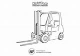 Coloring Pages School Forklift Print Kids Magic sketch template