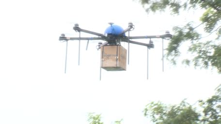 kroger drone delivers groceries history  inaugural flight