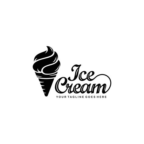 ice cream logo design vector  vector art  vecteezy