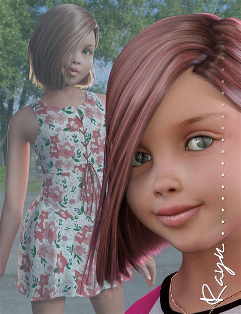 rayn character and hair for genesis 3 female s daz 3d