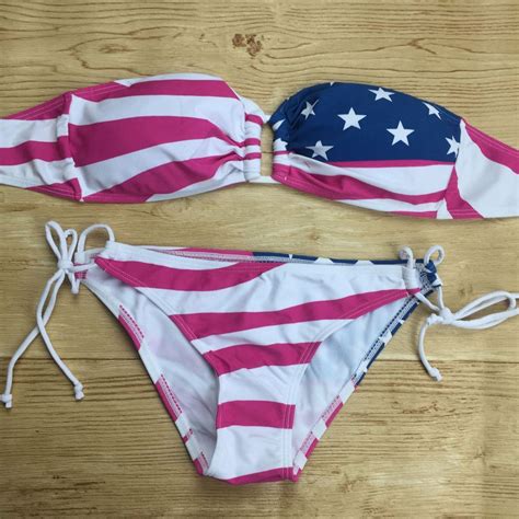 new style swimwears american flag padded bra padded bras swimwear