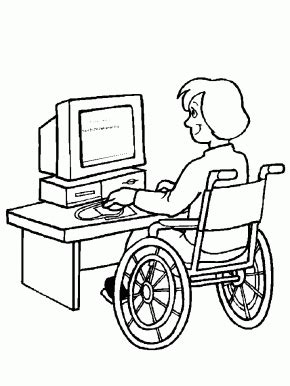 people page  disabilities  people coloring pages disabilities