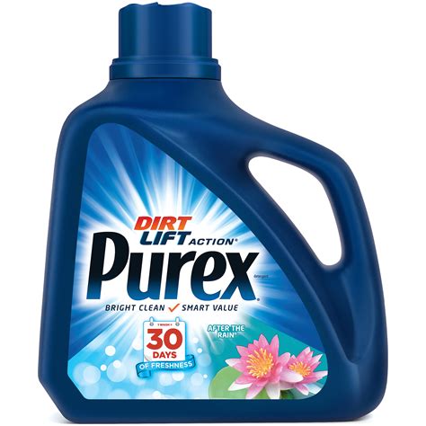 purex liquid laundry detergent   rain  fluid ounces