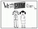Bullying Anti Bully sketch template