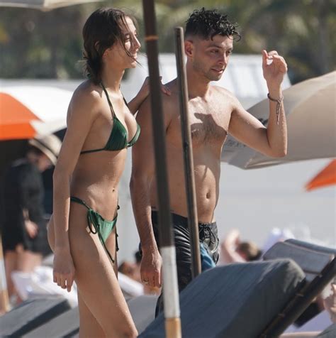 Yasmin Wijnaldum In A Green Bikini At The Beach In Miami