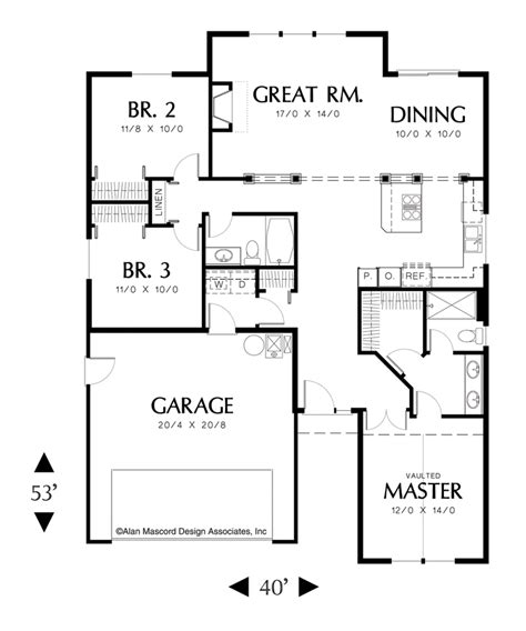open floor plan  split bedroom design plan   maddox    sqft craftsman ranch