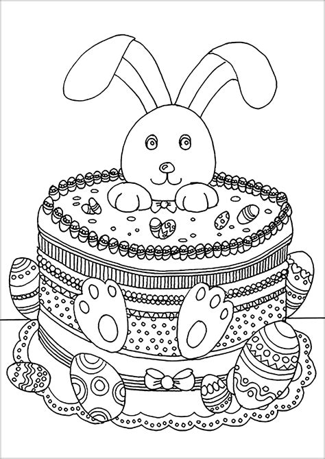 easter bunny easter kids coloring pages