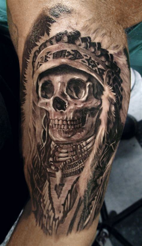 Cool Indianer Skull Tattoo Design For Men Tattoomagz