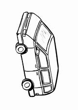 Minivan Coloring sketch template