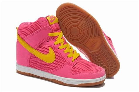 Nike Womens Dunk Sky Hi Mesh Pink Wedge [topretail4u2589] 75 49