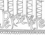Coloring Pages Word Doodle Encouragement Alley Testing Sheets Printable Colouring Persevere Words Inspirational School Choose Board Adult sketch template