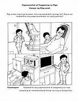 Kindergarten Pagmamahal Paggalang Kasapi Larawan Ang Pag sketch template