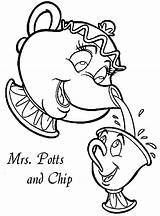 Beast Beauty Potts Mrs Coloring Pages Disney Drawing Chip Book Tea Drawings Printable Pouring Choose Board Print Kids sketch template