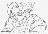 Vegito Super Saiyan Goku Blue Coloring Pages Master Pngfind sketch template