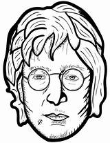 Lennon Elton Beatles Famosi Ritratti Portrait Storici Clipartmag sketch template