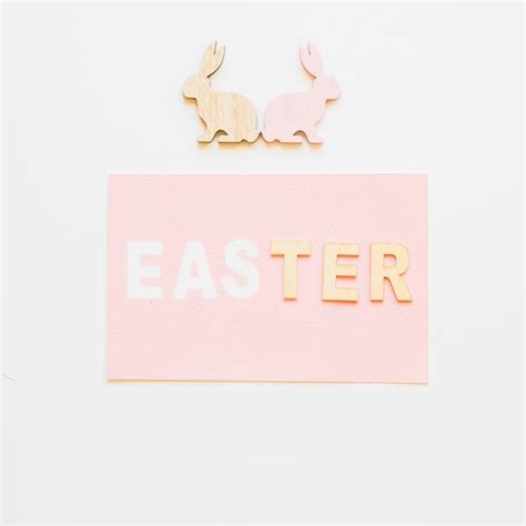 photo carved bunnies  easter word