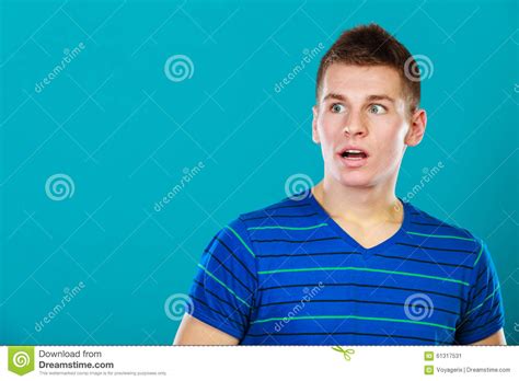 surprised embarrassed man face stock image image of looking male 61317531