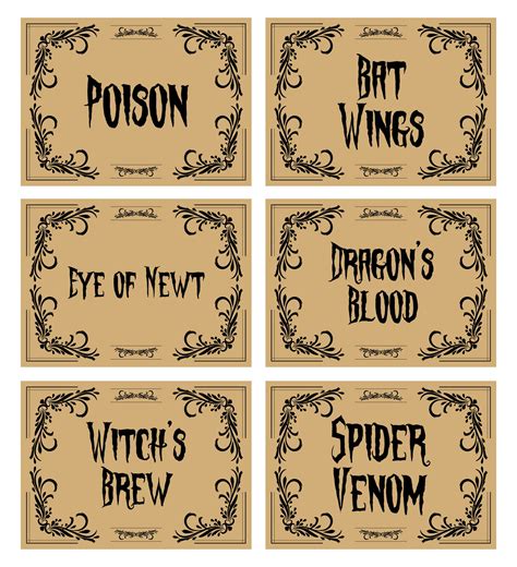 vintage printable halloween labels     printablee