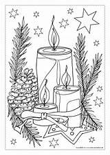 Adventskalender Kerzen Türchen Ausdrucken Teil Drei Sterne sketch template