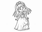 Charming Princess Coloring Coloringcrew sketch template