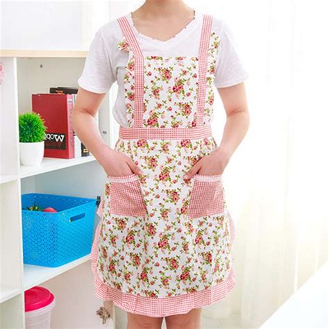 kannert fashion kitchen apron for women bib cooking apron waterproof