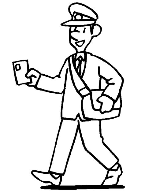 mail people coloring pages coloring book