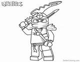 Roblox Coloring Pages Ninja Ninjago Jay Lego Printable Kids Template Getcolorings sketch template