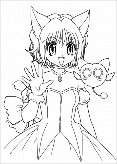 cat anime coloring pages  getdrawings