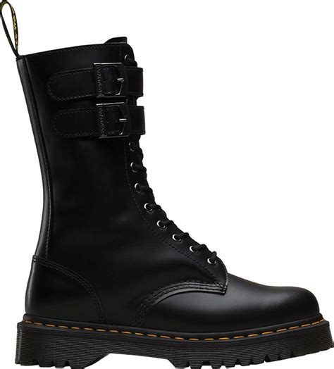 dr martens leather caspian alternative combat boot  black lyst