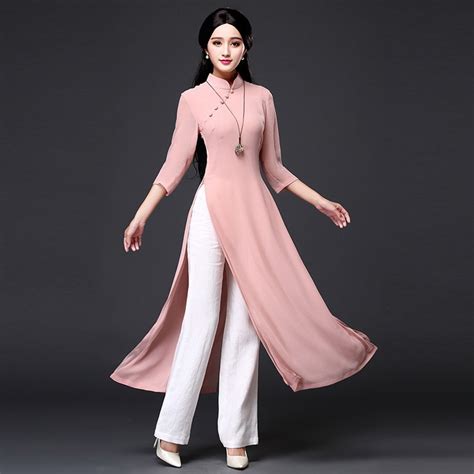 2018 new elegant vietnam ao dai qipao traditional dress qipao cheongsam
