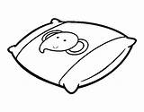 Cushion Coloring Pages Coloringcrew House Dibujo Bed Girl sketch template