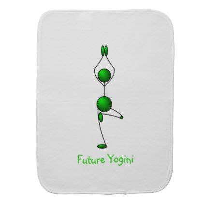 yoga tree pose  green baby burp cloth baby gifts child  born