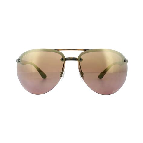 Ray Ban Sunglasses 4293ch 710 6b Tortoise Polarized Purple Mirror