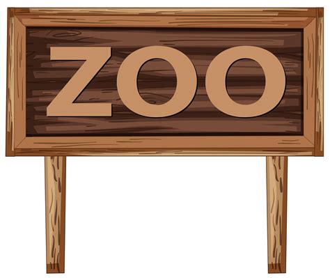 zoo signboard  white background  vector art  vecteezy
