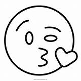 Emoji Kiss Face Coloring Pages Colouring Kleurplaten Color Coloringpage Ca Ultracoloringpages Print sketch template