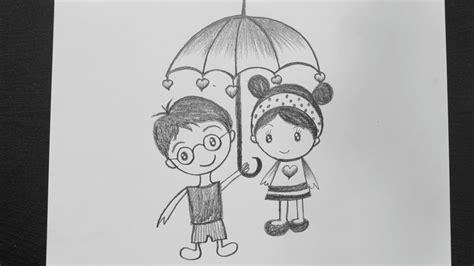 Cute Couple Drawings How To Draw Love Couple Drawing