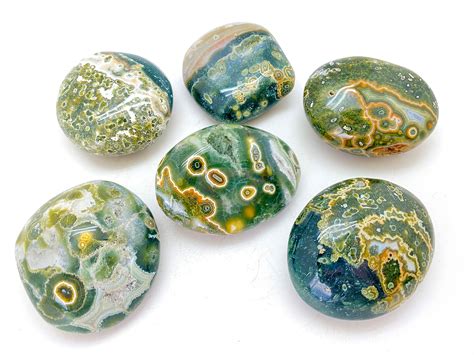 ocean jasper stone palm stones orbicular jasper worry etsy