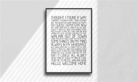 lovely billie eilish lyrics digital printable song lyrics etsy