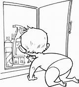 Cupboard Drawing Getdrawings Baby sketch template