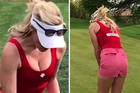 sexy video of female golfer paige spiranac on course sends fans wild