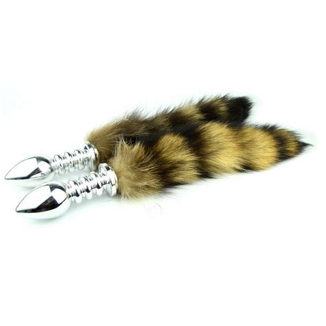 Fox Fur Tail Metal With Anal Plug Spiral Butt Plugs Wholesale
